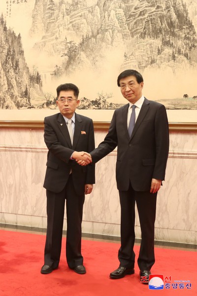 조선로동당대표단 단장이 중국인민정치협상회의 전국위원회 주석을 만났다