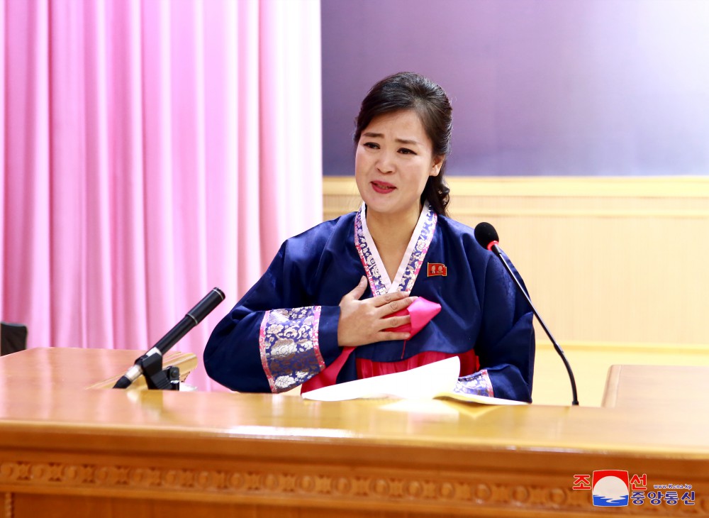 各群众团体在伟大领导者金正日同志逝世１３周年之际举行集会