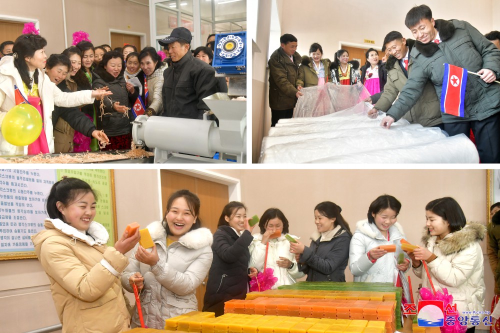 黄海南道银泉郡欢庆地方工业工厂竣工