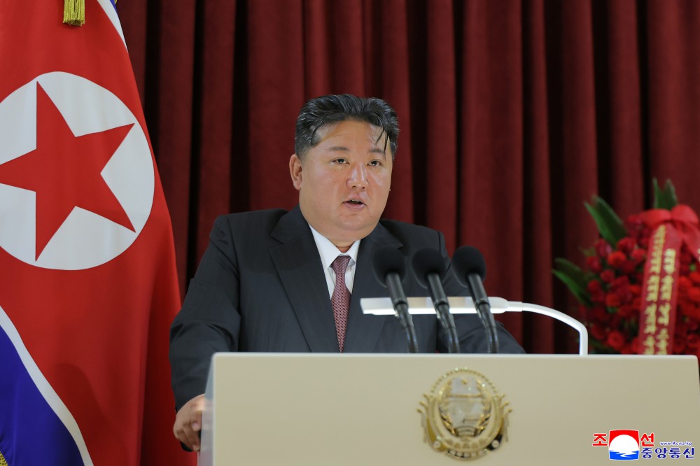 Respected Comrade Kim Jong Un Pays Congratulatory Visit to Russian Embassy in Pyongyang and Makes Speech